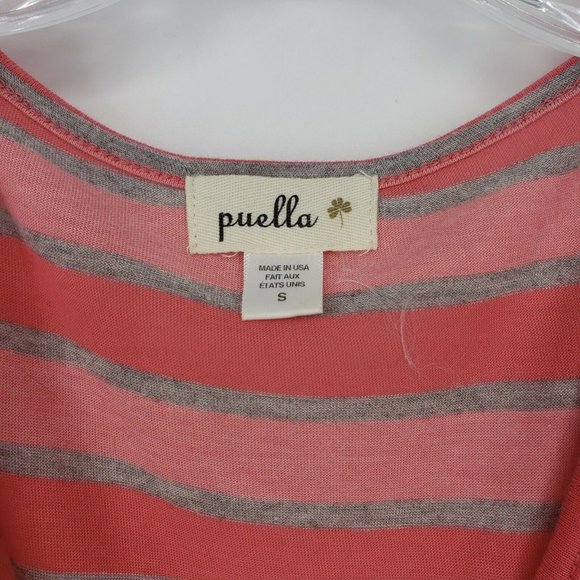 Puella Size S Pink Gray Chevron Striped Maxi Dress - Picture 3 of 4